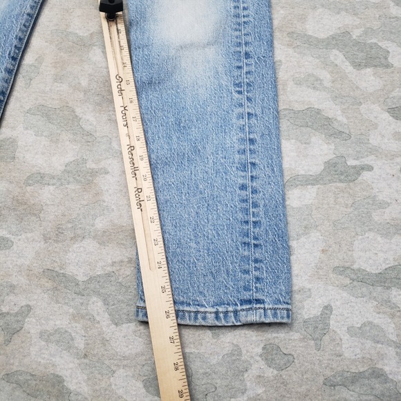 Levi's 501 Jeans Womens 25x28 Blue Premium Button Fly Straight Leg Denim - Picture 4 of 11